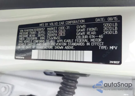 2016 Volvo V60 Cross Country T5 from USA, damaged, VIN YV4612HK2G1008157